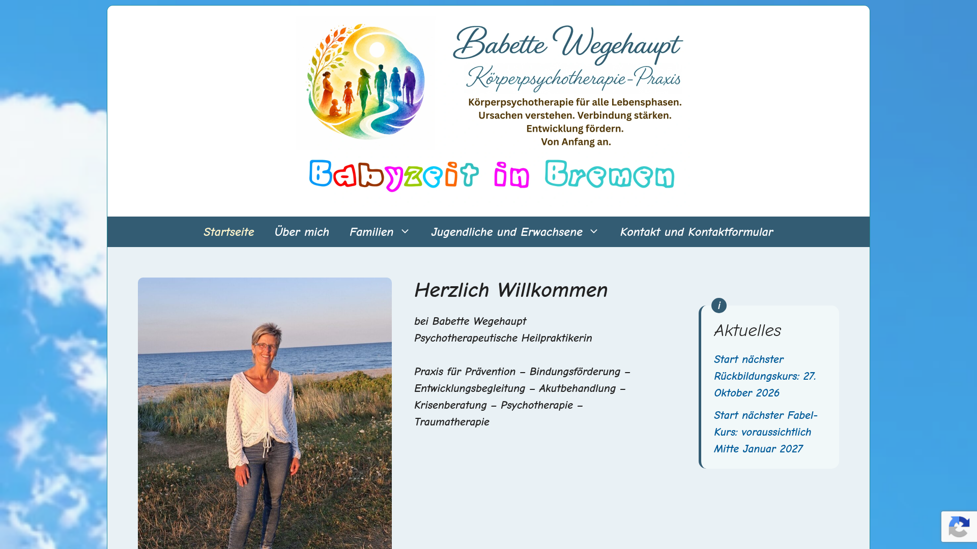 Webseite Babyzeit in Bremen - Babette Wegehaupt